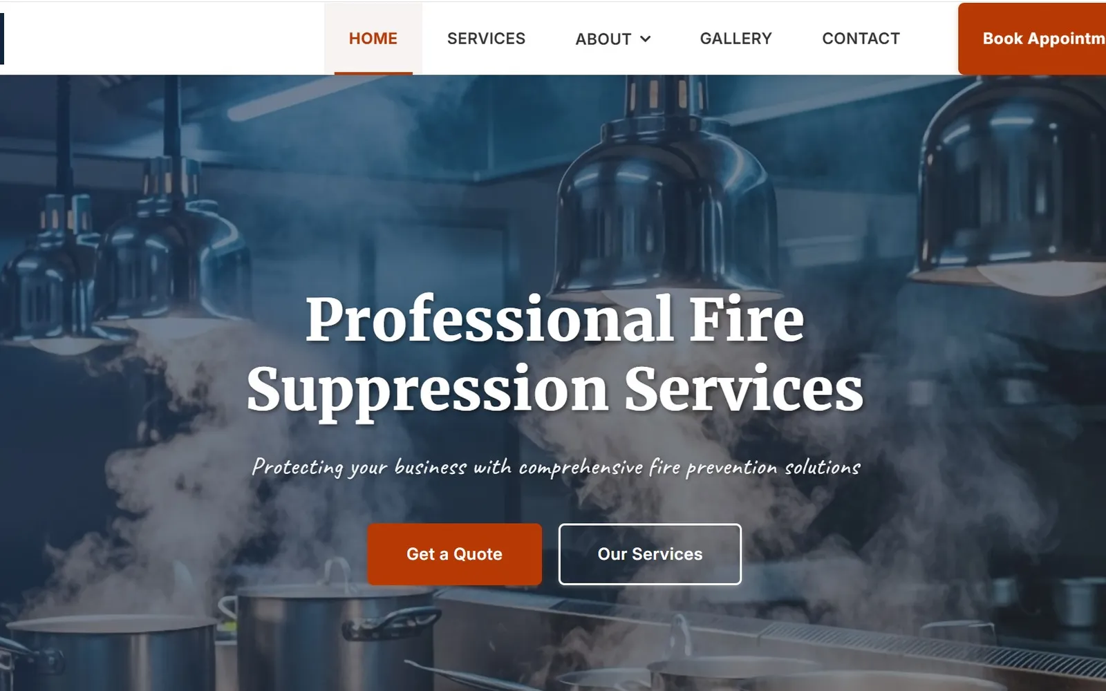 Screenshot of the 360 Fire Prevention website
